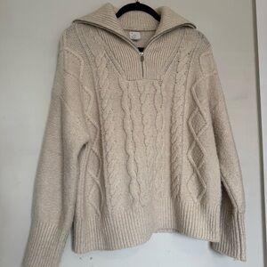 Cozy Cream Cable Knit Sweater